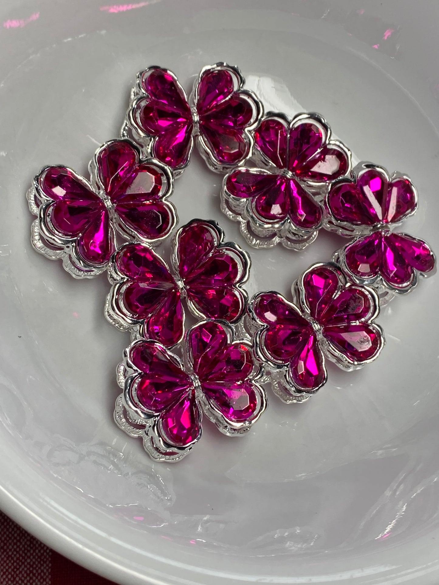 24mm 3D metal rhinestone bead