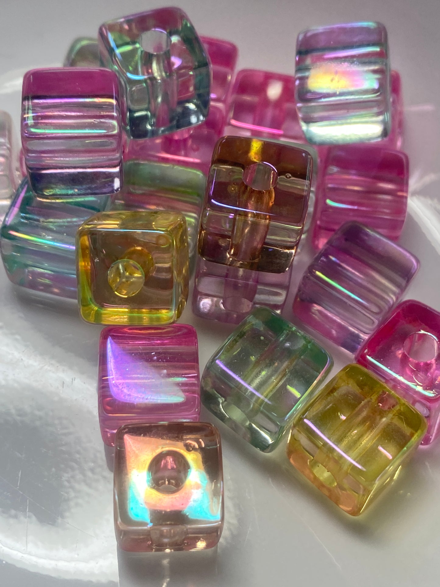 12mm uv coated clear jelly cubes