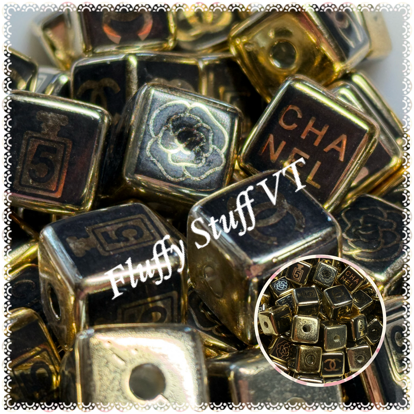 16mm gold metallic color CC beads