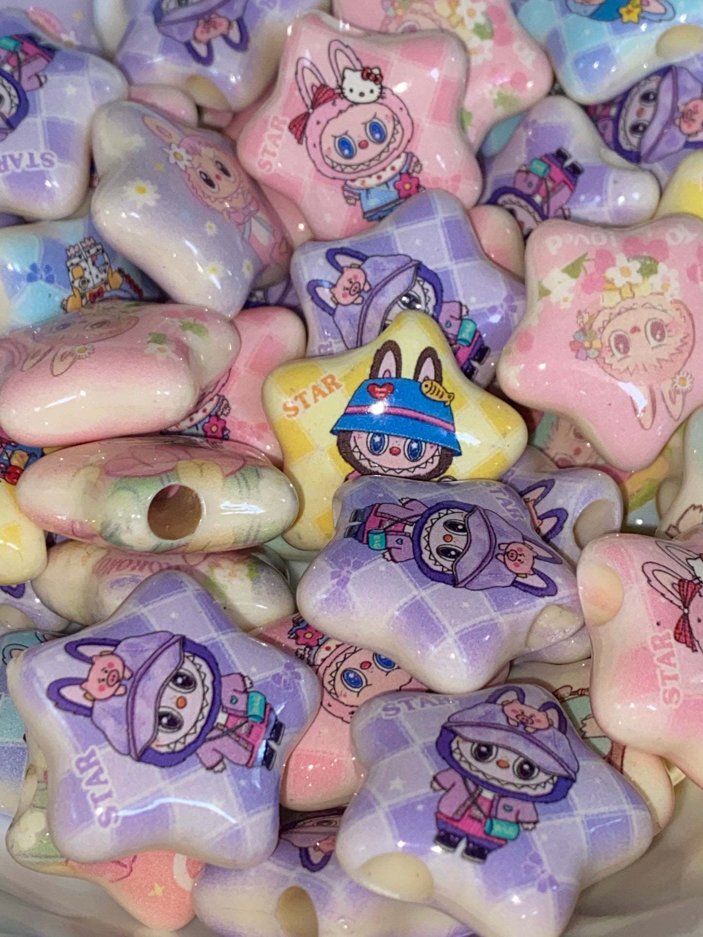 25mm labubu star bead
