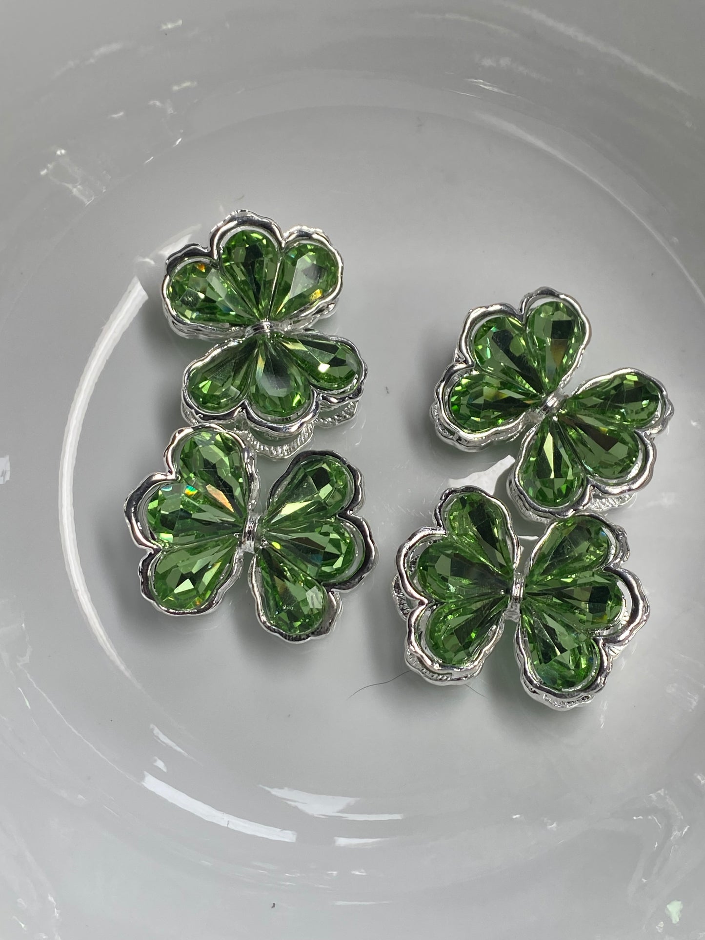 24mm 3D metal rhinestone bead
