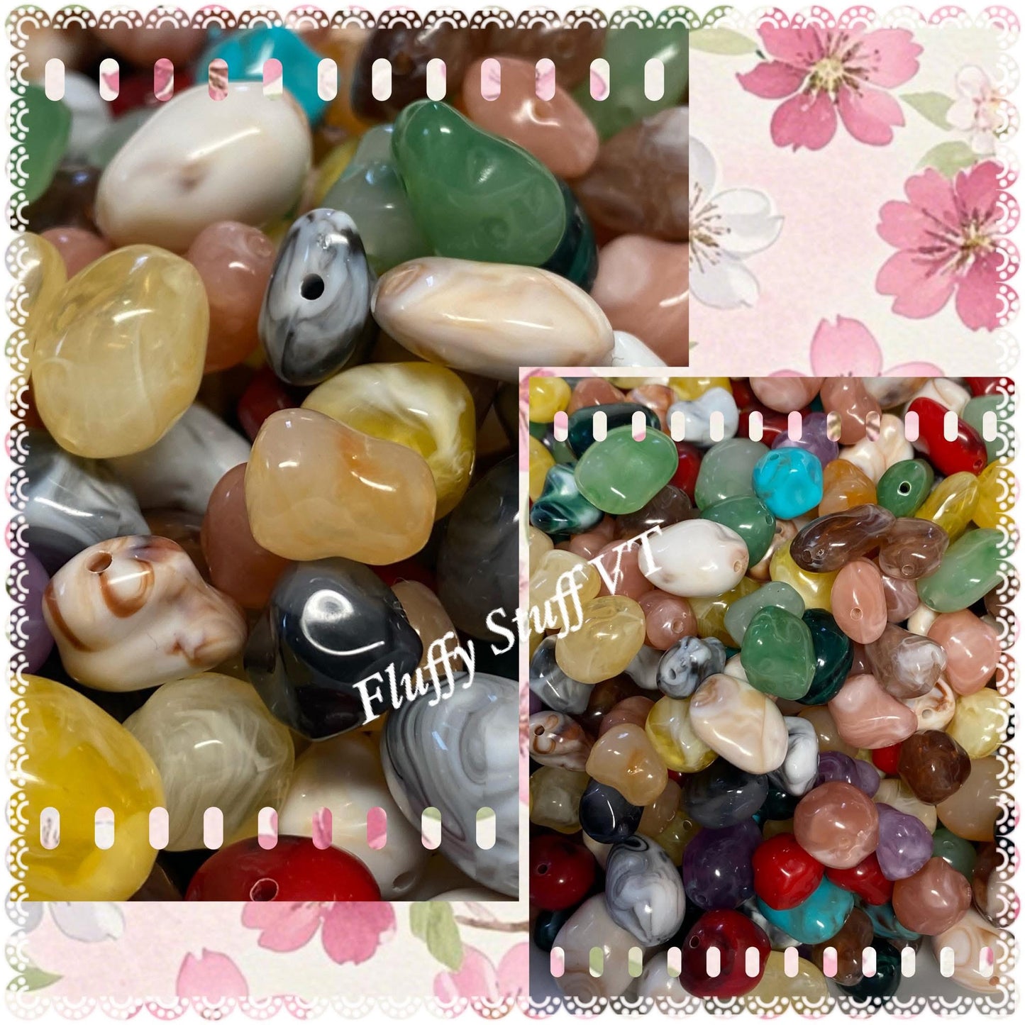 8mm-16mm faux stone beads