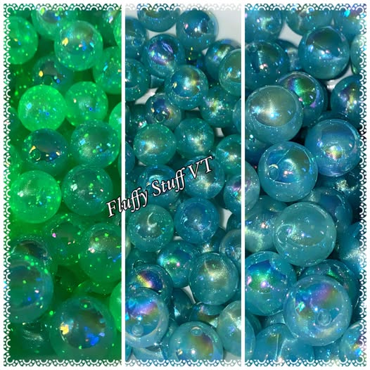 16mm glow in the dark/sky luminous beads