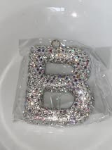 25mm AB glass rhinestone top quality letter pendant