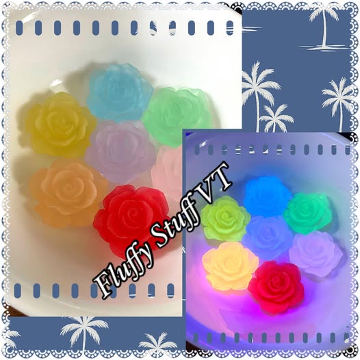 32mm bright luminous 3D roses
