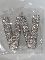 25mm AB glass rhinestone top quality letter pendant