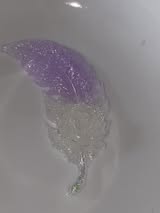 63mm luminous glitter resin ombré feather flat back charms