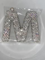 25mm AB glass rhinestone top quality letter pendant