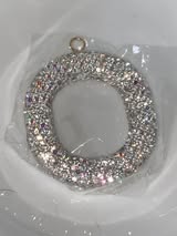 25mm AB glass rhinestone top quality letter pendant