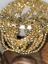 4mm hex cut chromed glass beads. Absolutely show stopping