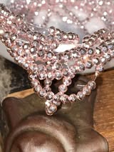 4mm hex cut chromed glass beads. Absolutely show stopping