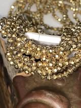 4mm hex cut chromed glass beads. Absolutely show stopping