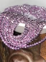 4mm hex cut chromed glass beads. Absolutely show stopping