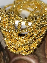 4mm hex cut chromed glass beads. Absolutely show stopping