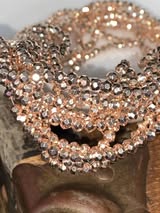 4mm hex cut chromed glass beads. Absolutely show stopping