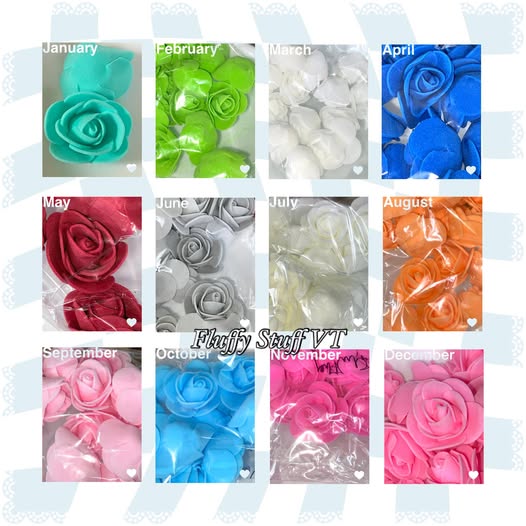 37mm foam flat back roses.