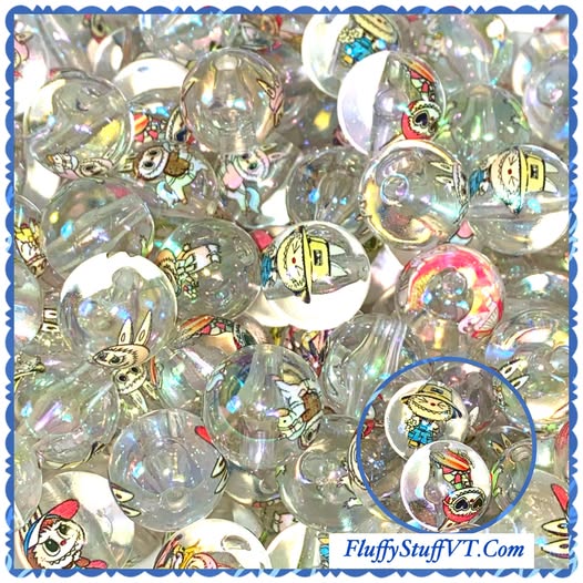 16mm labubu clear beads