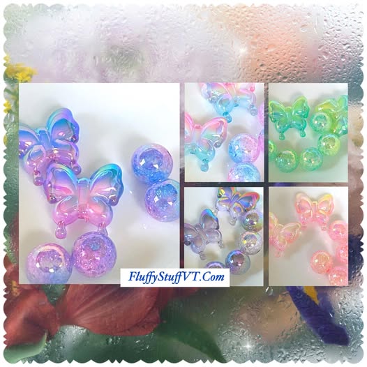 Dreamy butterfly bead bundles: 2 butterflies and four coordinating beads included