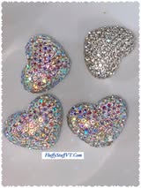 18mm glass rhinestone hearts