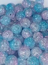 16mm ombré crackle beads with a basic glossy coat.