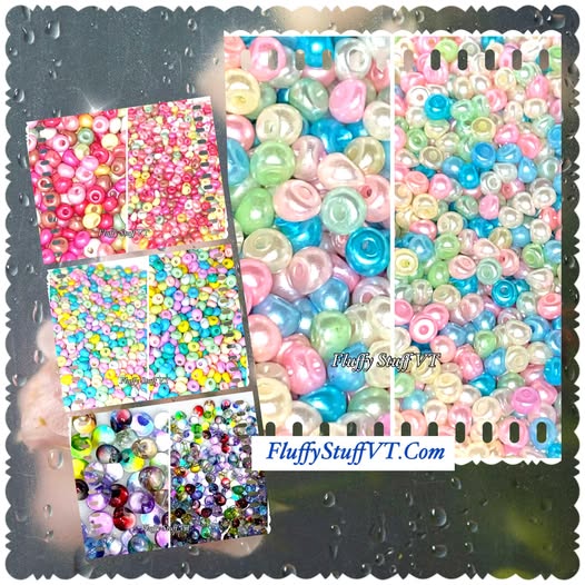 4cm off center hole seed beads.
