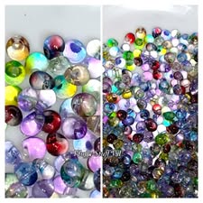 4cm off center hole seed beads.