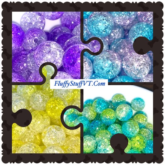16mm ombré crackle beads with a basic glossy coat.