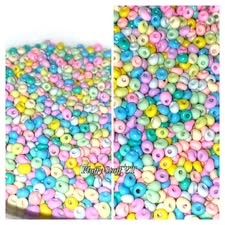 4cm off center hole seed beads.