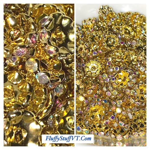 12mm gold and silver scallop spacer