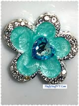 18mm rhinestone and enamel four hole metal bead.