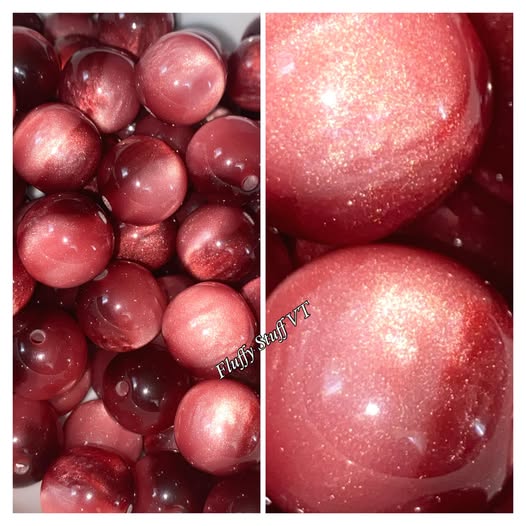 16mm burgundy (new color) mica cats eye resin bead.