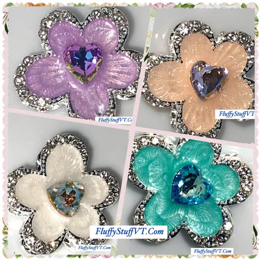 18mm rhinestone and enamel four hole metal bead.