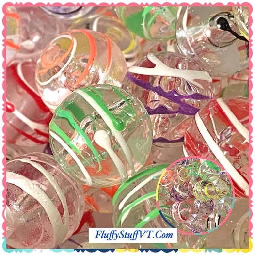 16mm clear paint swirl bead.