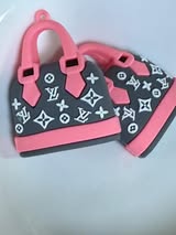51mm Large rubber LV purse pendants