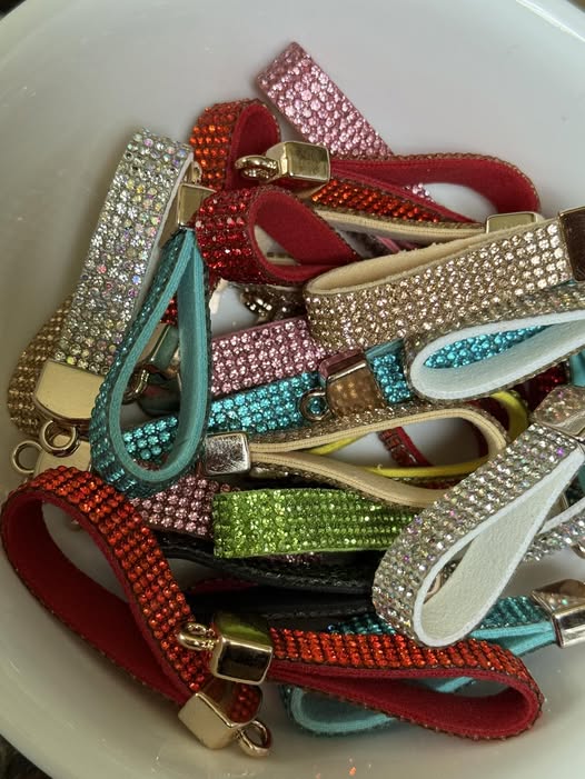 57mm rhinestone keychain straps