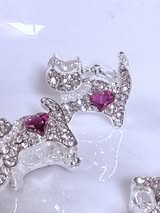 18mm metal rhinestone/pearl/gem heart bead.