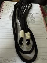 Robe cross body strap with circle clips for phone or tumbler