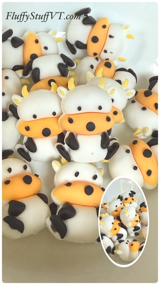 31mm cow pen toppers. Udderly adorable