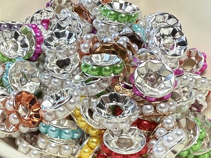 18mm pearl and metal spacer