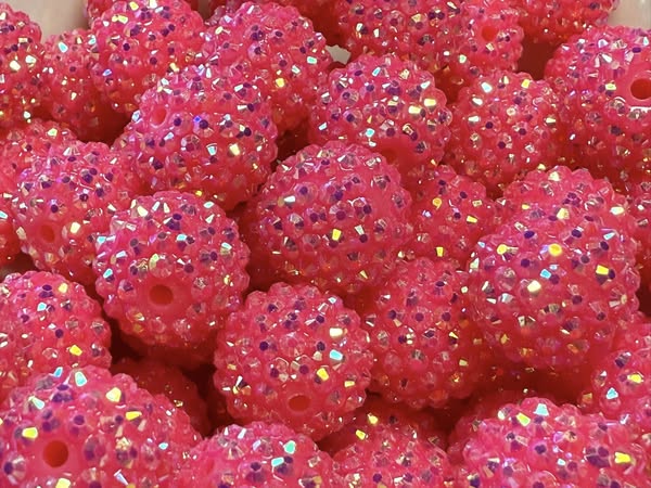 18mm acrylic rhinestone beads