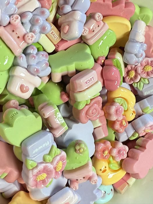 4cm plant flat back charms