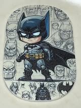 44mm dog tag style superhero double sided textured acrylic pendant