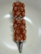 Fancy flower, rhinestone and pearl beadable pens