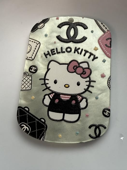 HK Designer CC dog tag double sided acrylic pendants