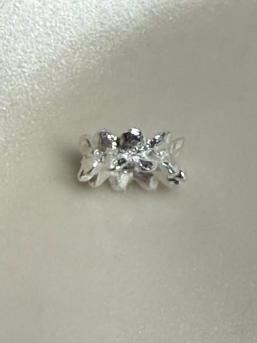 6mm silver metal flower spacer