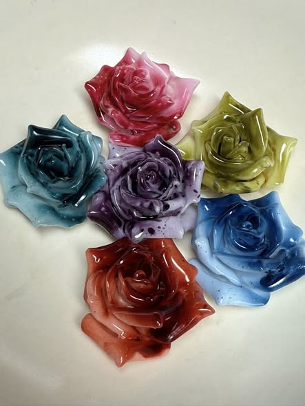 rose flatback charms