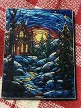 6cm Christmas stained glass double sided acrylics.