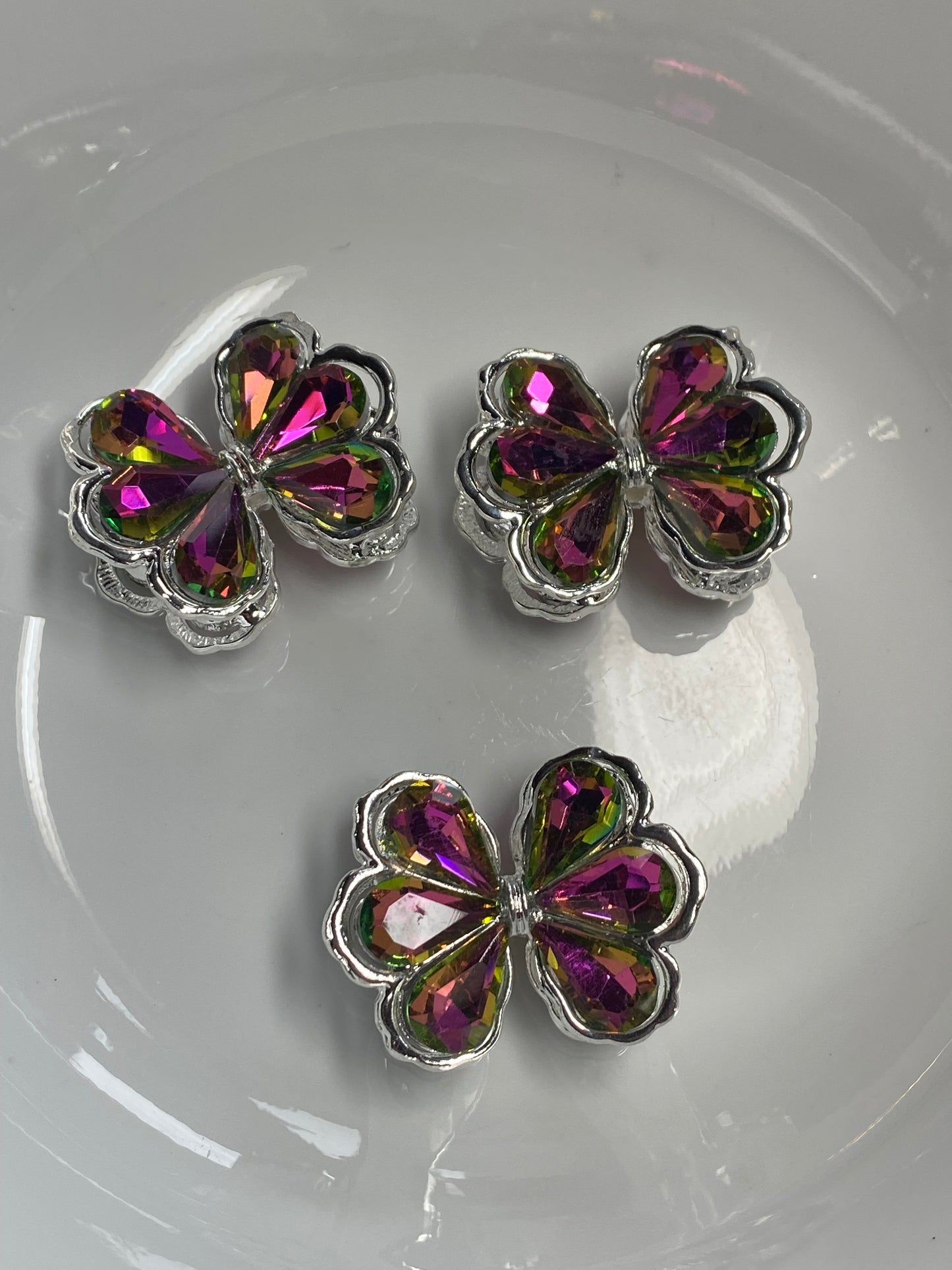 24mm 3D metal rhinestone bead