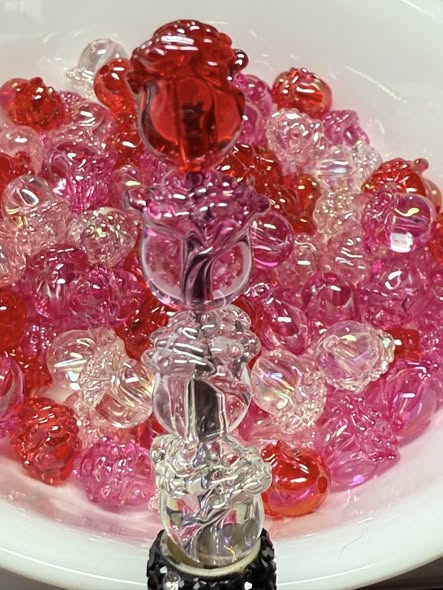 16mm 3D rose beads