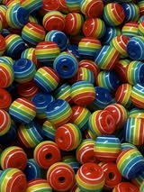 6mm rainbow 🌈 bead small hole not for pens